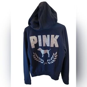 PINK Victoria's Secret Navy Zip-Up Hoodie